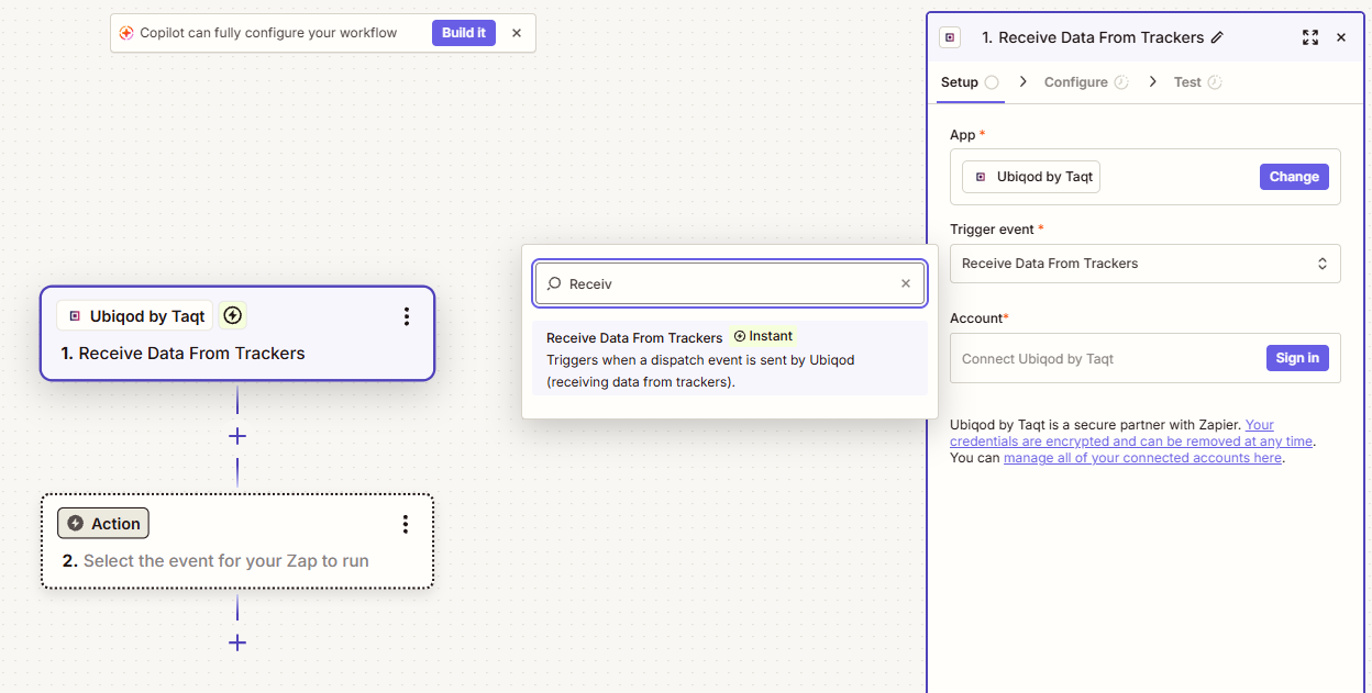 Adding to Ubiqod trigger in Zapier