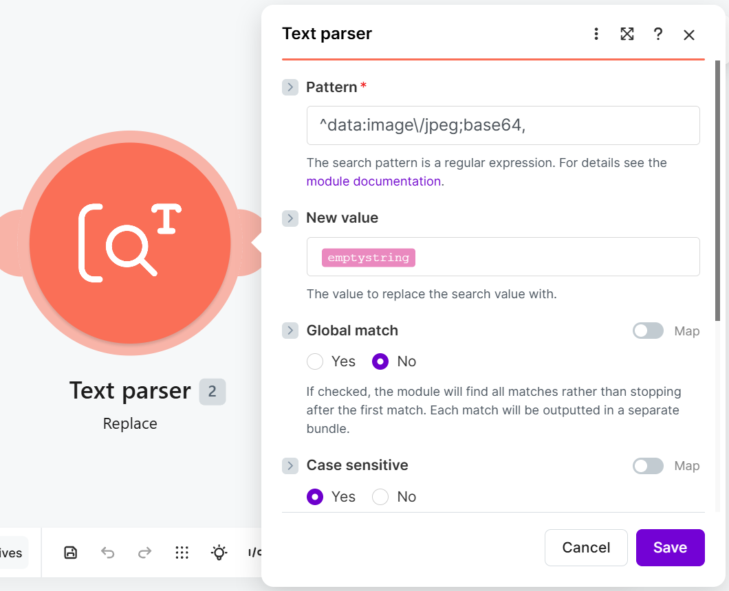 Utiliser le text parser pour ôter l'en-tête