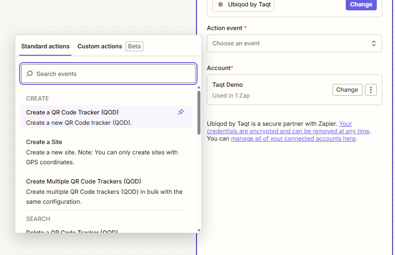 Manage your Ubiqod account with Zapier
