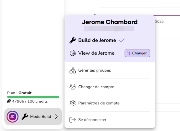 Changement du mode d'utilisation dans Ubiqod