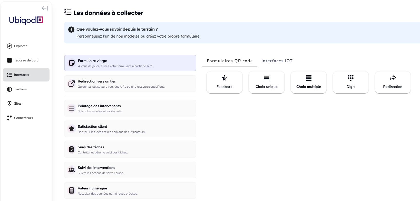 Générateur de formulaires pour les QR codes