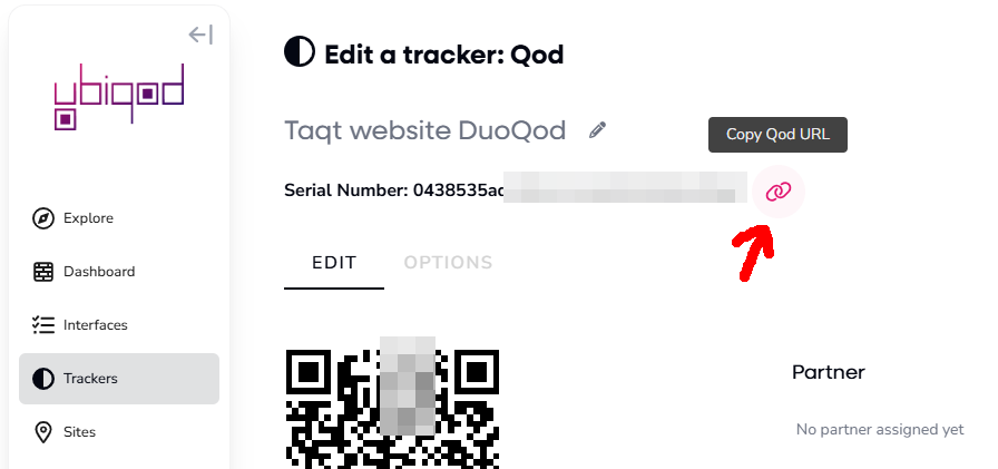 Link to a tracker for NFC