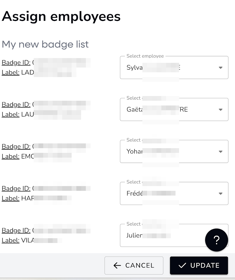 assign badge to employee