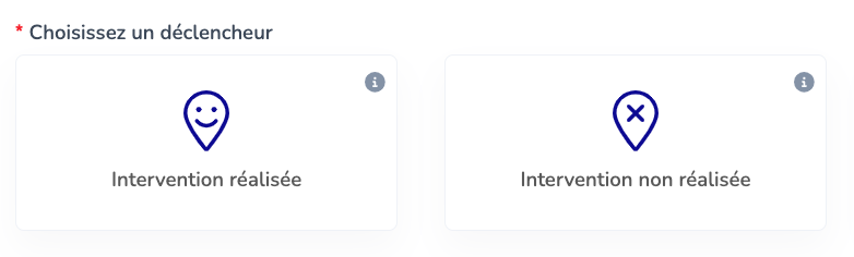 Déclencheurs interventions
