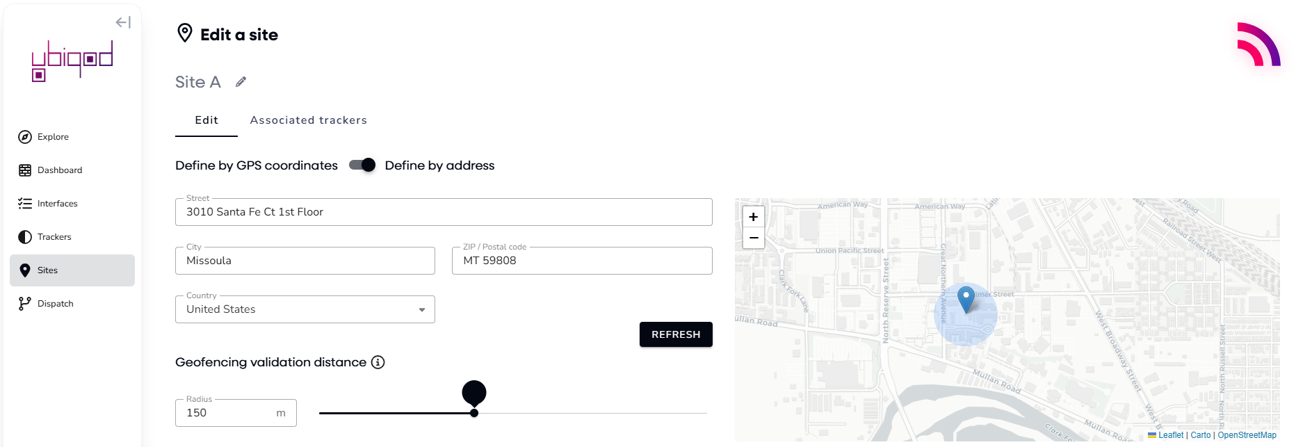 Site for time tracking