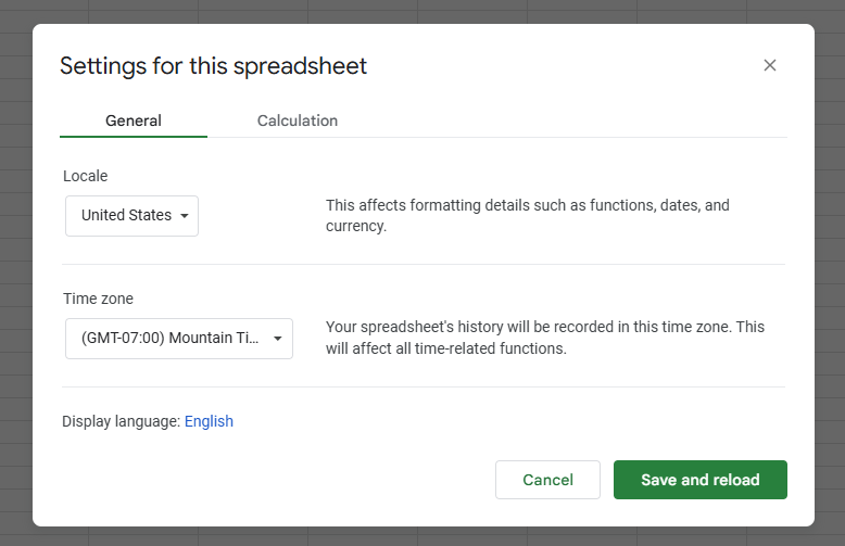 Set timezone for timesheet