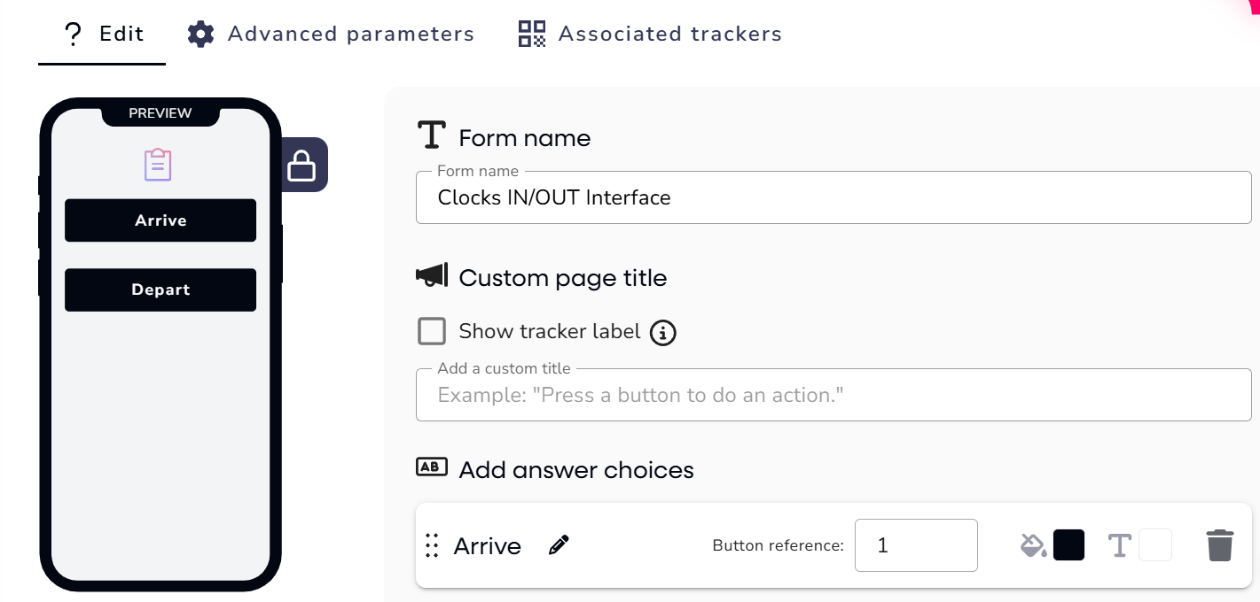 Clocking form in Ubiqod