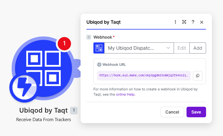 Create the webhook